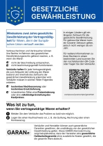 Gew�hrleistungslabel EU / 24 Monate Gew�hrleistung auf unsere CDs